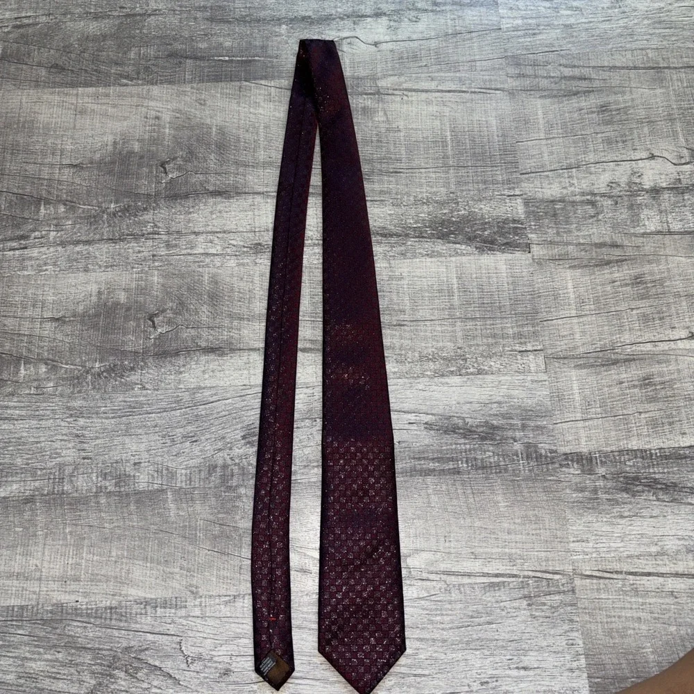 Imani Uomo Burgundy Jacquard Silk Tie